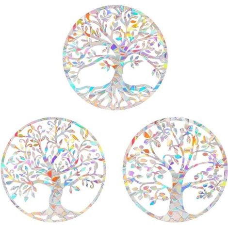 Set mit 3 Regenbogen-Fensteraufklebern