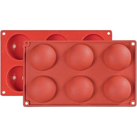 Moule à pâtisserie hémisphérique en silicone antiadhésif - Lot de 2 (1/5)