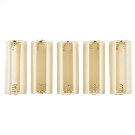 5 supports cylindriques en plastique pour 3 piles AAA de lampe de poche (1/5)