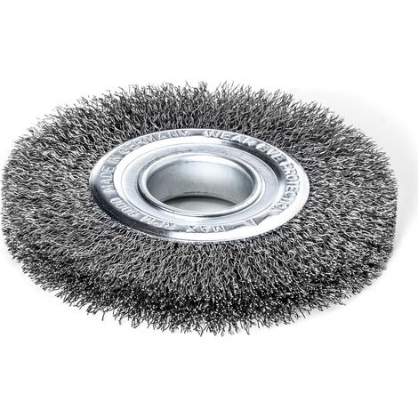 Lessmann Rundbürste Bürste Durchmesser 80mm breit 18-20 mm Rohr 20mm Stahldraht