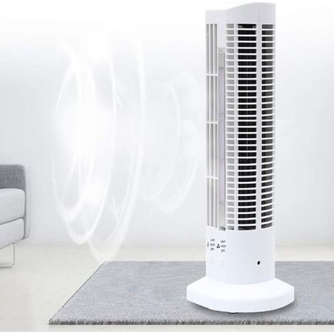 Ventilateur Tour Sans Pales Mini USB – 2 Vitesses, Silencieux 60-70 dB, Compact 105x60x300 mm – Pour Bureau, Maison, Voyage – Alovez