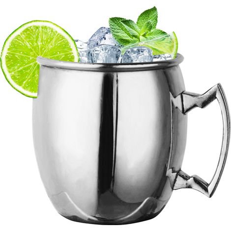 Mugs en cuivre Moscow Mule 530 ml, en acier inoxydable et cuivre, pour cocktails et boissons. (1/5)
