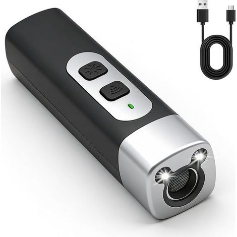Antideslumbrante para perros, recargable, dispositivo ultrasónico para perros con 3 frecuencias ajustables, linterna LED para perros pequeños (1/5)