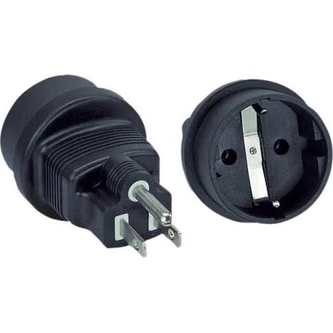 Adaptador de viaje inline 16705 compatible con dispositivos alemanes compacto