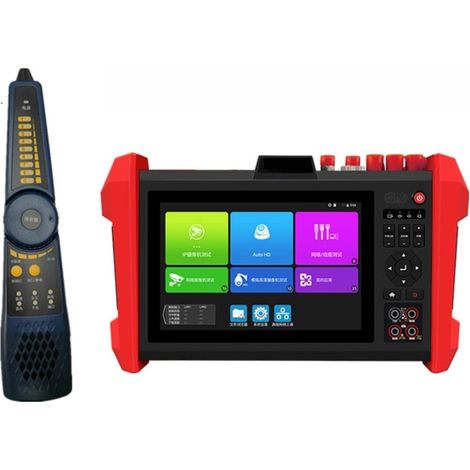 Testeur de caméra de sécurité CCTV Testeur de vidéosurveillance à écran tactile de 7 pouces, testeur de moniteur vidéo analogique coaxial AHD/TVI/CVI/CVBS, testeur de surveillance de réseau vidéo 8K(K (1/5)