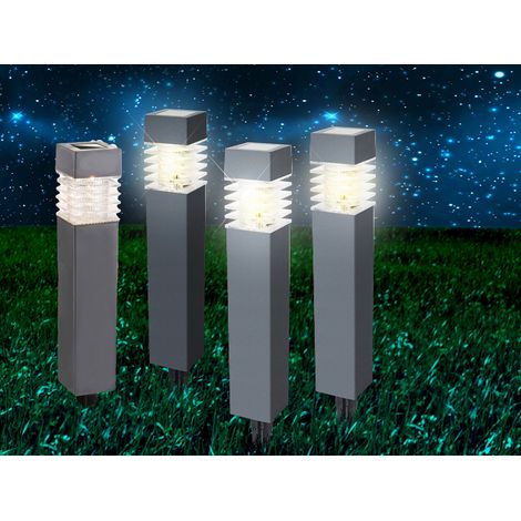 LED Solarbeleuchtung - Erdspießleuchten im 4er SET aus Kunststoff (1/3)