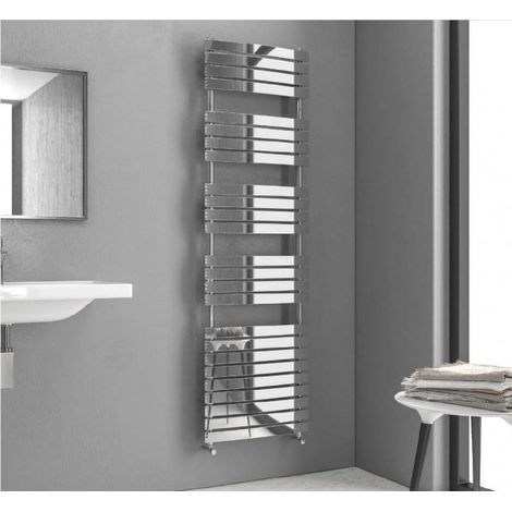 Radiateur sèche-serviette vertical PUKITA 5,4 x50 x174,2 cm en chrome
