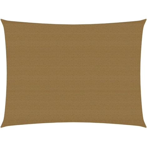 Voile d'ombrage 160 g-m² Taupe 3,5x5 m PEHD (1/5)