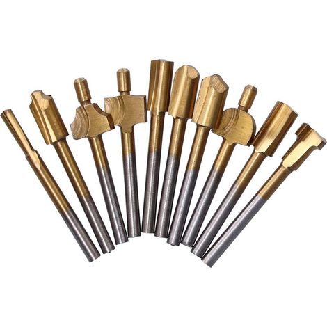 Ensemble de fraises rotatives en carbure, résistance à la chaleur 3mm en acier à grande vitesse ensemble de forets à bois forets pour fraisage pour bricolage sculpture sur bois (1/5)