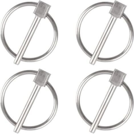 Goupille de sécurité ronde 4PCS en acier inoxydable 304 – Longueur 25mm – Pour remorque et applications de verrouillage