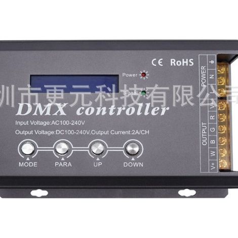 DMX300D avec écran LCD, contrôleur DMX haute tension, décodeur RGBW