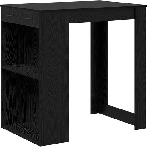 Maison Exclusive - Tavolo da bar Rovere Nero 102 x 70 x 103,5 cm Legno multistrato