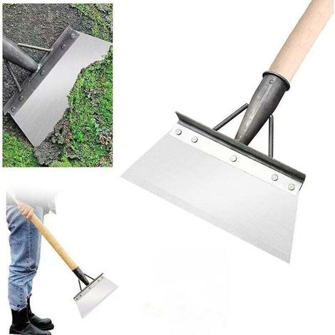 Multifunktionale Reinigungsschaufel, multifunktionale Reinigungsschaufel aus Edelstahl, Schneeschaufel, Gartenschaber für Unkraut und Moos, Unkrautbekämpfungswerkzeug für die Landwirtschaft (30 cm)
