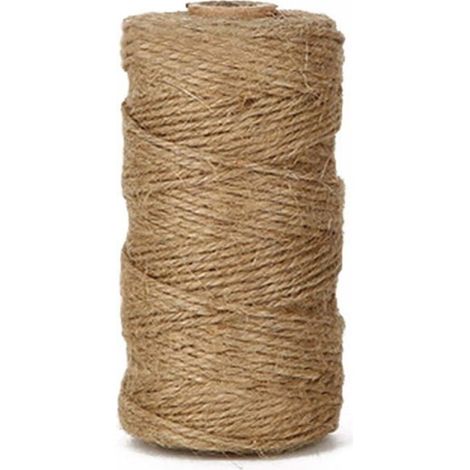 Corde de jute naturelle 6 mm x 200 m, idéale pour le jardinage, le bricolage et les griffoirs manuels pour chats (1/5)