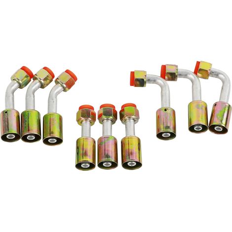 Climatisation Raccord Set Femelle Oring Beadlock 3/4-16UNF y compris Droite 45 90 Degrés (1/5)