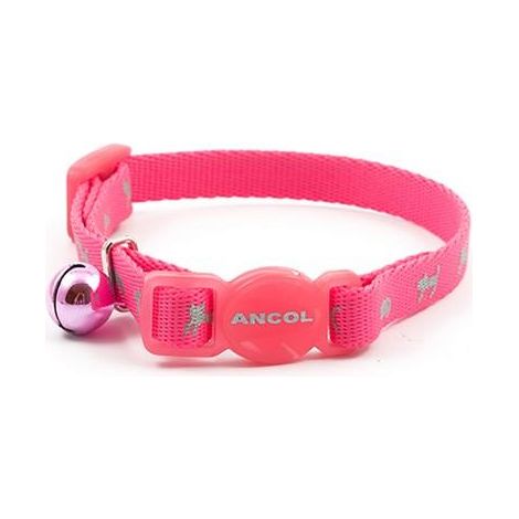 Ancol Safety Kitten Collar Hi-Vis Pink PK3 - 394011