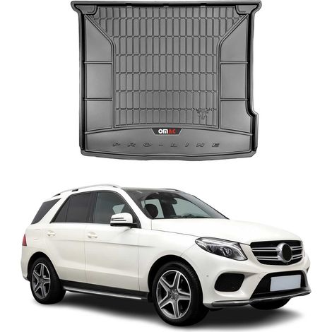 Tapis de Coffre 3D TPE Premium Compatible avec Mercedes GLE I 2015-2018 Bac de Protection de Coffre Intérieur antidérapant Revêtement de Coffre Bords Hauts pour Voiture Noir (1/5)