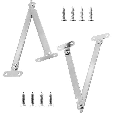 Charnière à cache-porte pliable, charnière pivotante Hansley en acier inoxydable, cache-porte pour fenêtres, portes et meubles (lot de 2) (1/5)
