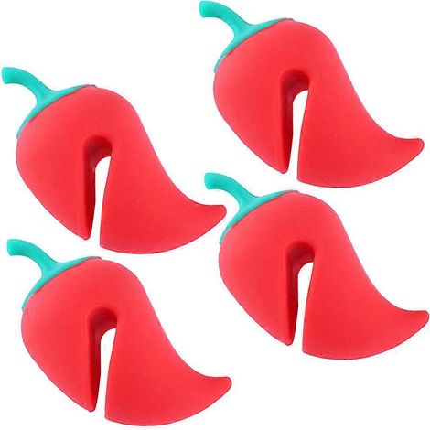 Ensemble de 12 lève-couvercles en silicone pour casseroles à chili, compatibles avec les systèmes anti-débordement (1/4)