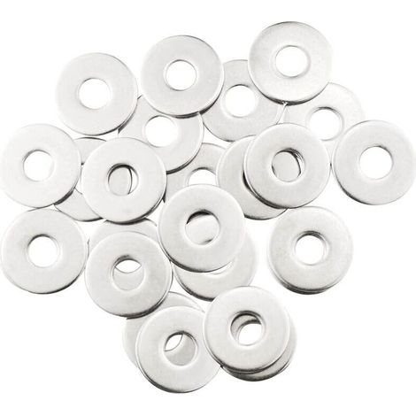 Rondelles métalliques M10, 20 rondelles en acier inoxydable, rondelles plates M10 x 30 mm, rondelles en acier inoxydable 304, rondelles penny pour vis et écrous (1/4)