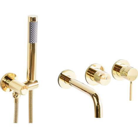 Wandmontierte Bad-Dusch-Mischbatterie JAVIRA Gold