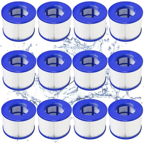 Cartouches et reconditionnement de spas RELXTIME, ALEKO, Wejoy, Aquaspa Spa, Clever Spa Filter, filtre fileté de spas et piscines massage (paquet de 12) (1/5)