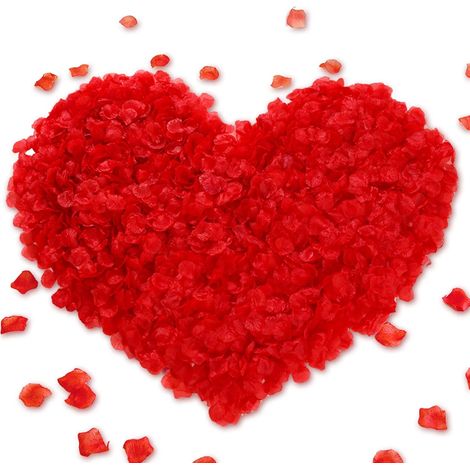 1000 pétales de roses artificielles sans goût pour mariages (ROUGES) (1/5)