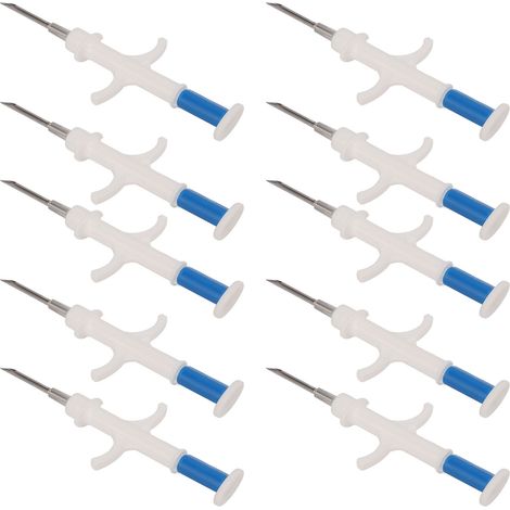Kit de 10 micropuces d'identification RFID pour animaux de compagnie, conforme aux normes ISO 11784/11785 (2,12 x 12 mm).