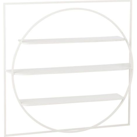 Étagère Murale en Métal "News" 80cm Blanc (1/5)