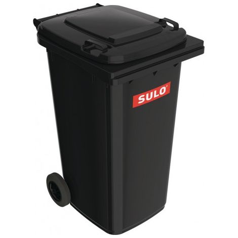 Bac à ordures 240 l HDPE gris anthracite mobile selon EN 840 SULO