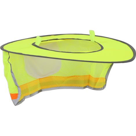 Casquette de sécurité avec visière anti-soleil et bandes réfléchissantes jaune haute visibilité