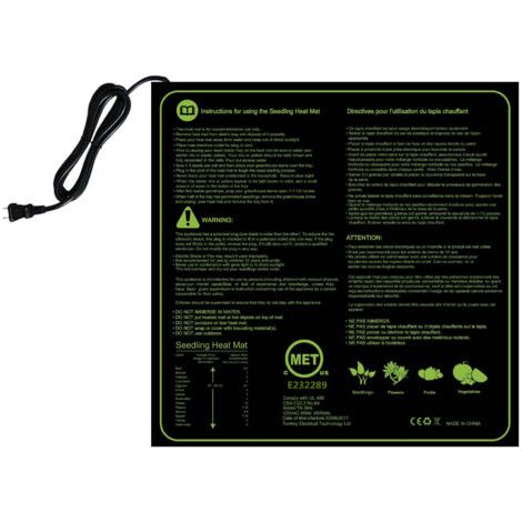 QORVA-Tapis chauffant électronique 1 pièce, tapis chauffant pour semis de graines germination électronique de jardinage avec sac de rangement 50 x 52.5 cm