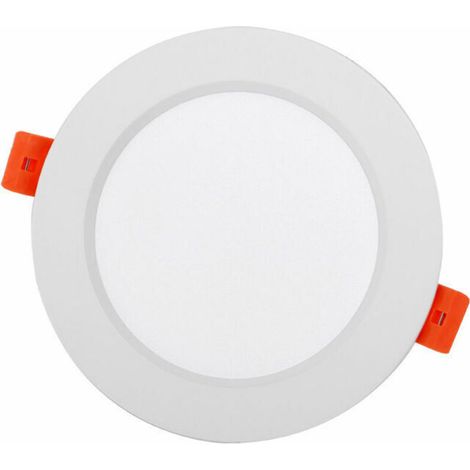 LED-Einbaustrahler, extraflach, 9 W, 220 V, Deckeneinbauleuchte für Badezimmer, Wohnzimmer, rund, 3000 K, warmweißes Licht [Energieklasse A++] (1/4)