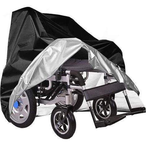 Housse imperméable pour fauteuil roulant, lourde, indéchirable, housse de protection en Oxford pour l'extérieur (115 x 75 x 130 cm) (1/4)
