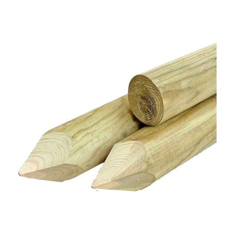 PALO TONDO + PUNTA LEGNO EURO  PINO IMPREGNATO CM  6 H.CM 150