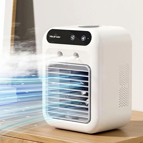 Ventilateur portatif climatiseur Mini refroidisseur d'air USB ventilateur de climatisation 500ML réservoir d'eau ventilateur électrique avec humidificateur for chambre à coucher (1/5)
