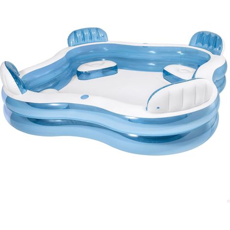 Piscine familiale avec sièges 229x229x66 cm (1/5)