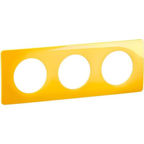 Plaque de finition 3 postes - Céliane 2024 - CP0403 - Legrand - Jaune safran