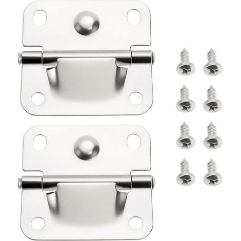 Juego de 2 bisagras de refrigeración de acero inoxidable compatibles con las neveras Coleman 5226, 5227B y 5235 (tornillos incluidos) (1/5)