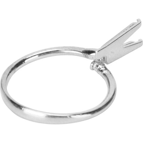 sertissage de bague, porte-pierre, pince à diamants et pierres précieuses à quatre griffes, outil de sélection et de pose de diamants, argent (1/5)