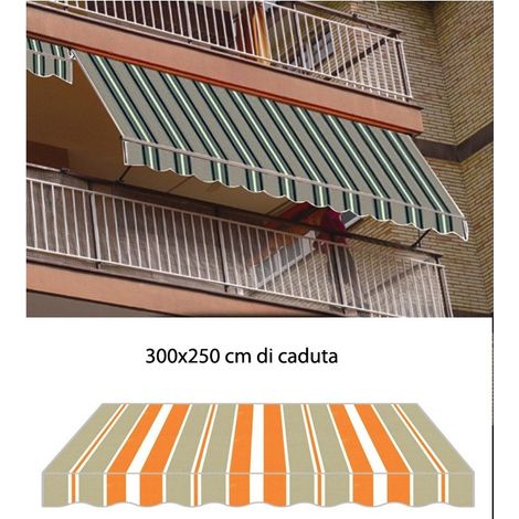 Tenda da sole a caduta - Beige/Crema/Arancio - Misure: cm 300x250 (1/3)