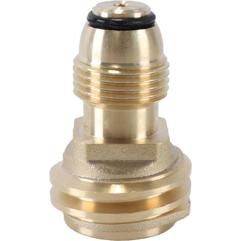 Adaptateur de Bouteille de gaz POL vers QCC1, en Laiton, convertit la vanne de Service d'une Bouteille de Propane POL en Tuyau ou régulateur QCC1/Type 1 pour Barbecue extérieur (1/5)