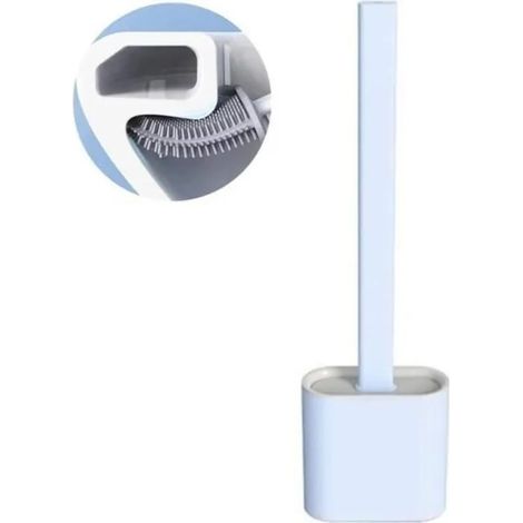 Brosse de toilette porte - toilette en silicone avec support brosse de toilette salle de bain (1/4)