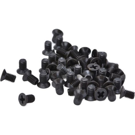 Kit de 50 vis à tête fraisée cruciformes DIN 965 – Galvanisées noires – M3x5 – Résistantes à la corrosion – Pour électronique, modélisme et réparations diverses (1/5)