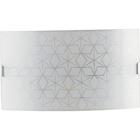 "Applique ESAGRAM in vetro bianco 35x20 cm." (1/2)