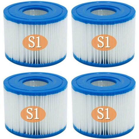 INTEX 29001E Lot de 4 Cartouches de Piscine PureSpa Type S1 faciles à Installer (1/4)