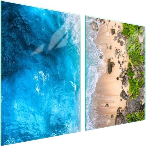 Protection de plaque de cuisson en verre 2x45x52 Plage (1/5)