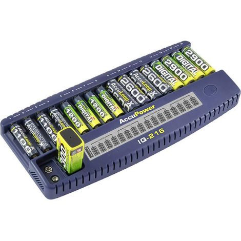 AccuPower IQ216 Ladegerät für NiCd- und NiMH-Batterien