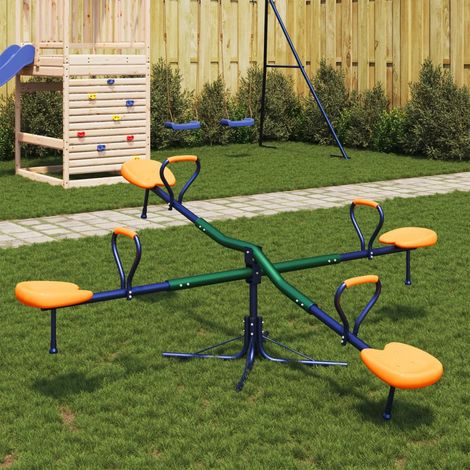 Seesaw 4-Seater 360-Degree Rotation Steel vidaXL