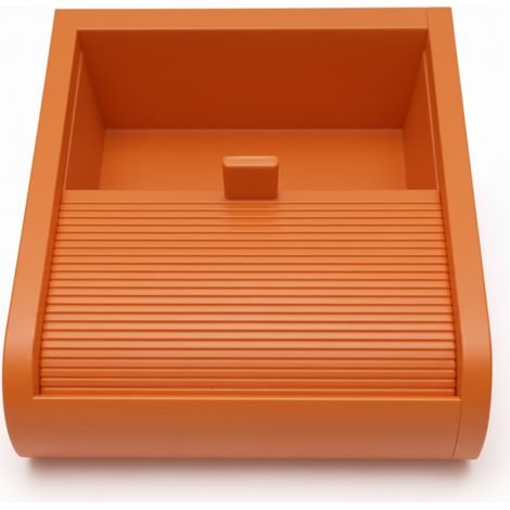 Petite boîte orange avec couvercle coulissant pour petits objets (1/3)